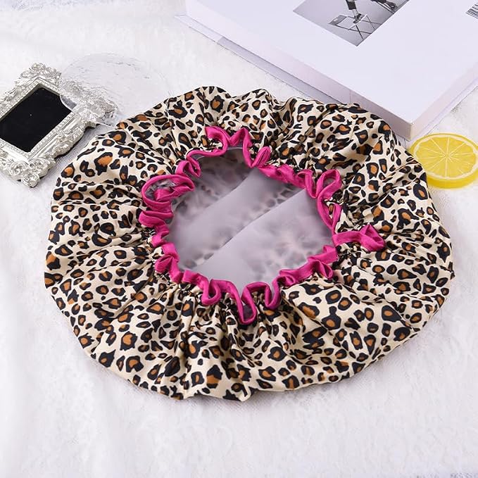 Vintage Leopard Print Shower Cap - Image 7