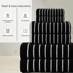 CASA COPENHAGEN Ecstatic 6Pcs 100% Egyptian Cotton Large Designer Towels Gift - Image 6