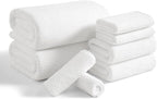 8 Piece Bath Towel Set White|2 Oversized Large Bath Sheet, 2 Hand Towels by JessyHome