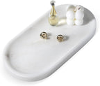 Koville African Natural White Marble Decorative Tray, Catchall Tray by Koville