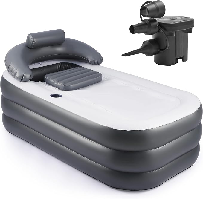 CO-Z Inflatable Bathtub With Electric Air Pump, Portable Tub With Blow Up Bath by CO-Z
