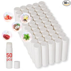 DMSKY 50 Pack Lip Balm Unlabeled, Natural Lip Balms Bulk Blank Tube, Lip Balm by DMSKY