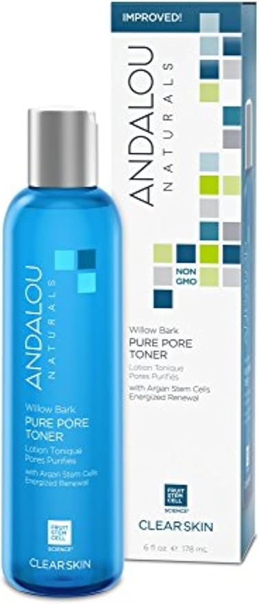 Andalou Naturals Toner Ounces, Willow Bark Pure Pore, 6 Fl Oz by AndalouNaturals