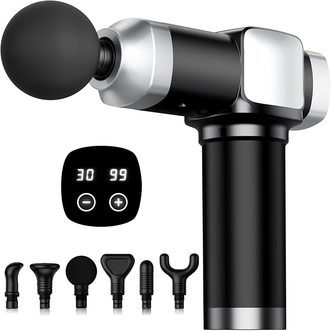 Massage Gun Deep Tissue, Portable Percussion Electric Muscle Massager by CAMEFER