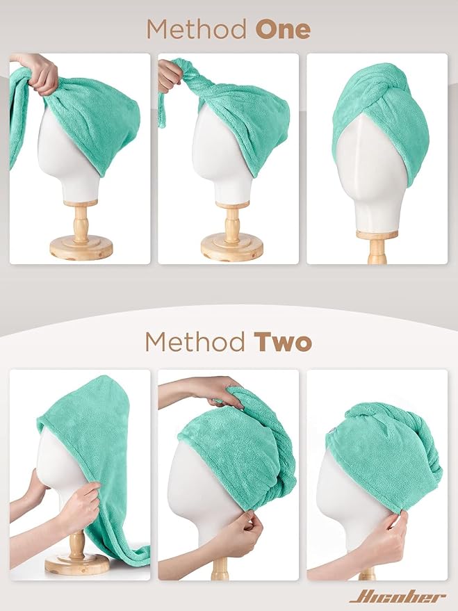 Hicober Microfiber Hair Towel, Hair Turbans - Image 7