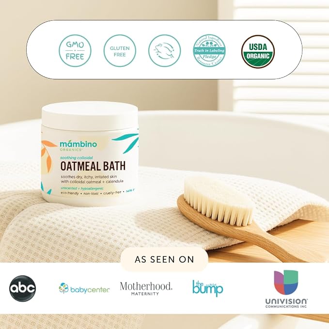 Mambino Organics Soothing Colloidal Oatmeal Bath Soak Powder, - Image 8
