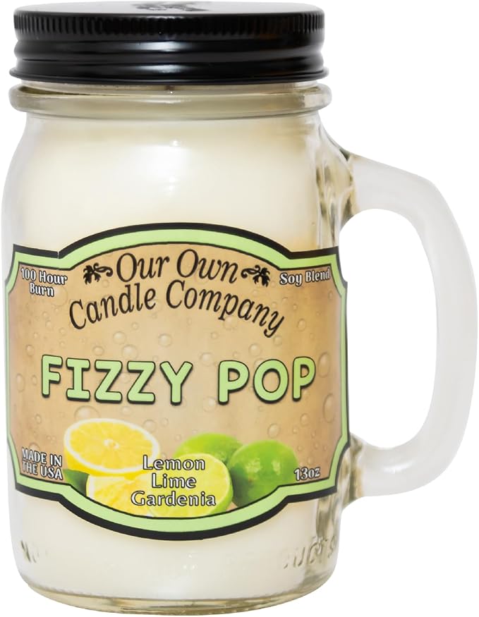Our Own Candle Company, Fizzy Pop Scented Mason Jar Candle, 100 Hour Burn Time by OurOwnCandleCompanycandles