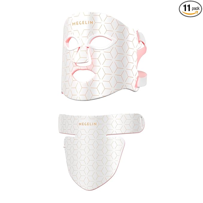 MEGELIN Led Red Light Therapy Face & Neck Mask, 7 Colors Led Light Therapy by MEGELIN