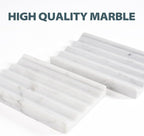 2 Pcs Soap Holder for Bathroom, Marble Soap Dish for Kitchen Countertop - Image 4