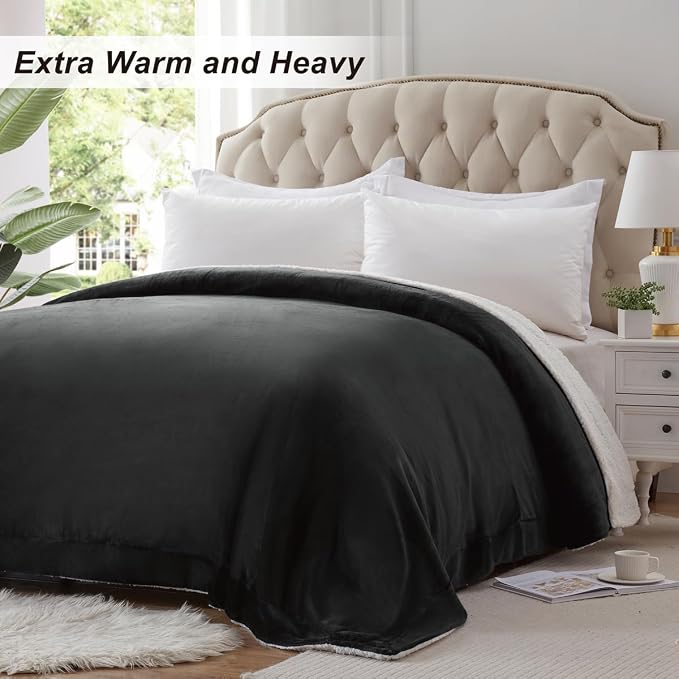 KAWAHOME Sherpa Fleece Queen Size Blanket - Image 5