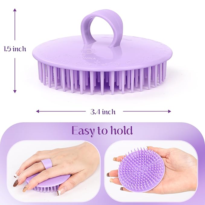 4Pack Hair Scalp Exfoliator Brush Dandruff Cleaning Brush, Flexible Scalp - Image 2
