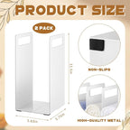 LEIFIDE Set of 2 Interlocking Towel Organizer Metal Bathroom Towel Storage Rack - Image 3