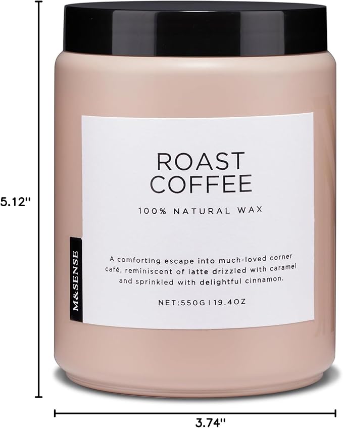 M&SENSE Coffee Scented Candles for Home, 19.4oz Soy Candles Non Toxic, 110 - Image 10