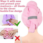 AIDEA Microfiber Hair Towel, Open Wide-End Hair Towels, Super Absorbent Hair - Image 4