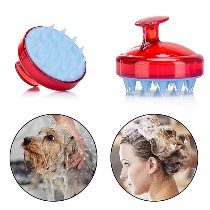 INVODA 2PCS Scalp Massager Shampoo Brush Soft Silicone Bristles - Image 7