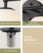 AKEZON 2-Light Black Bathroom Vanity Light Fixture, Modern Minimalist Vanity - Image 6