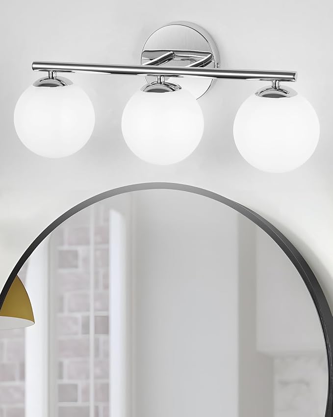 Globe Bathroom Light Fixtures Chrome Vanity Light by foucasalLighting
