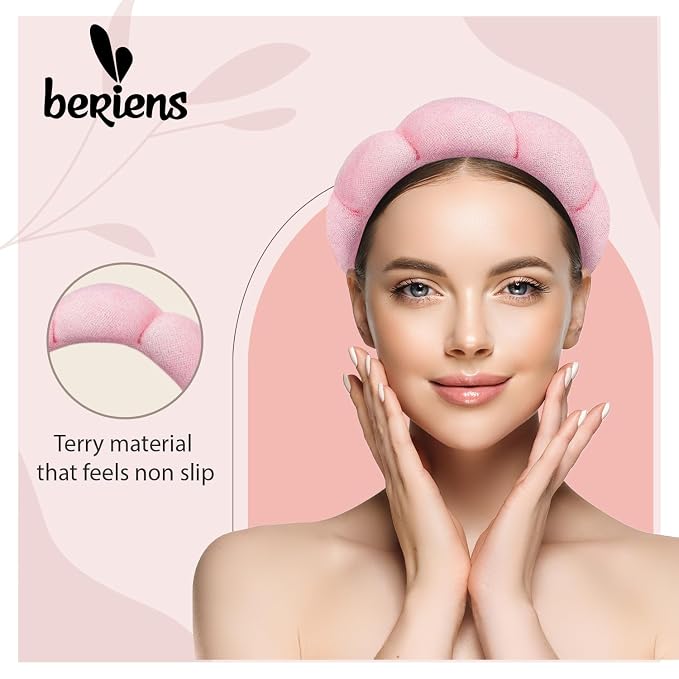 Spa Headband - Pink - Soft and Plush Material - One Size - Hair Accessory - Image 3