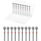 10pcs Safety Ball Cuticle Drill Bits, Carbide Diamond Nail Bits by ERUIKA