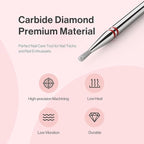 MelodySusie 1.2mm Pear Shape Cuticle Clean Nail Drill Bit 3/32'', Professional - Image 6