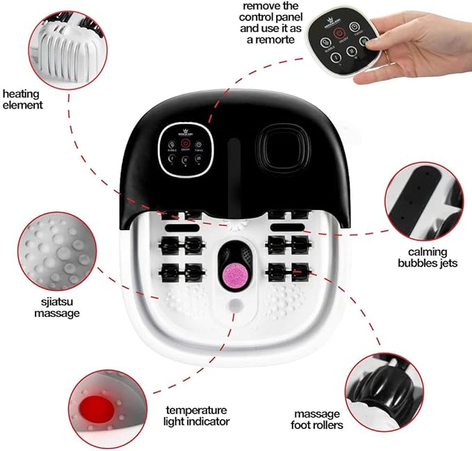 Medical king Foot Spa with Heat and Massage and Jets Includes A Remote Control - Image 3