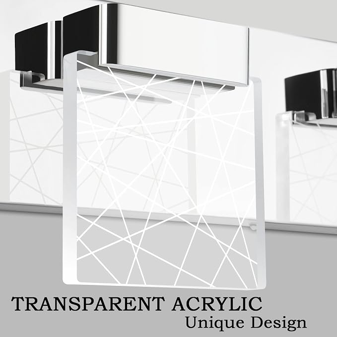 Aipsun Modern Bathroom Vanity Light 3 Light Stainless Steel Chrome Vanity - Image 5