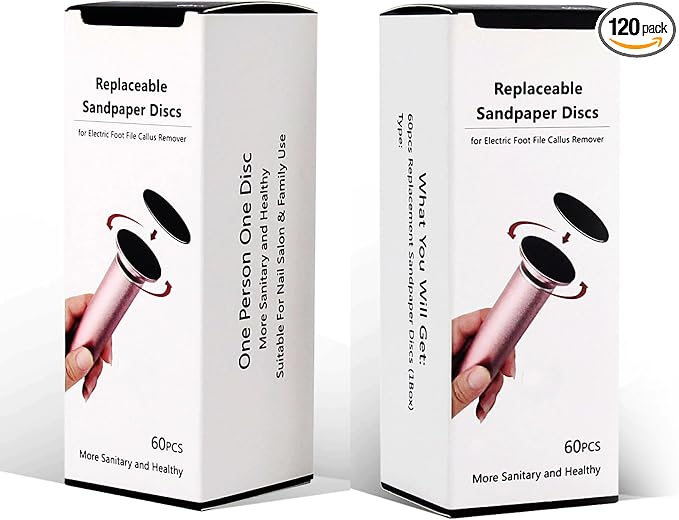 120pcs Foot File Sandpaper Discs Refill by I%C2%B7B%C2%B7NG