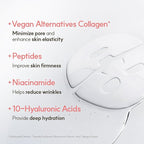 THE FACE SHOP Original Vegan Collagen Face Mask, Korean Glass Skin Essential - Image 4
