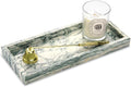 Marble Bathroom Vanity Tray, Natural Luxury Vanity Home Kitchen Bathroom Table by HESHIBI