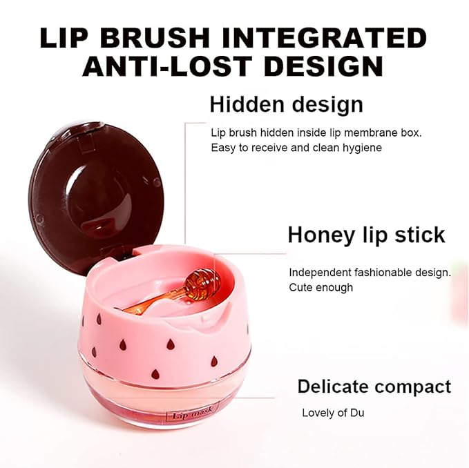 Strawberry Lip Balm, Vitamin E Masks & Moisturizing Propolis Sleeping Mask - Image 2