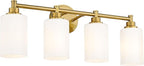 FEMILA 25" Brushed Gold Bathroom Light Fixtures, 4 Light Vanity Light Fixture by FEMILA