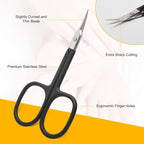 CGBE Cuticle Scissors Extra Fine Curved Blade, Super Slim Manicure Scissors - Image 2