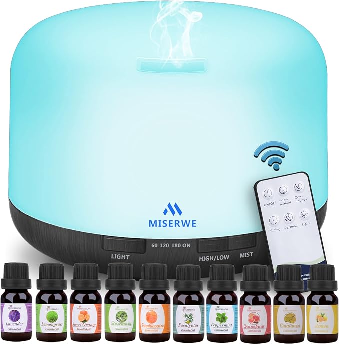Diffuser 500ML Essential Oil Diffuser by MISERWE