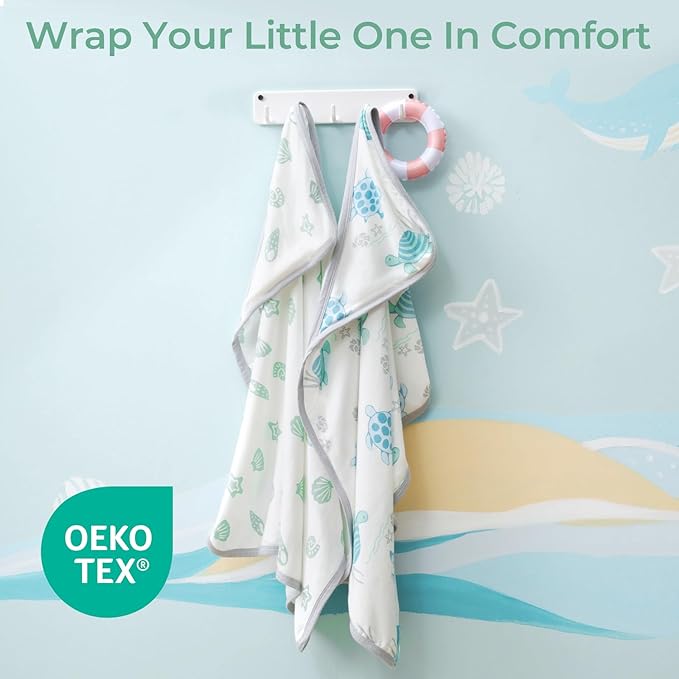 Momcozy Baby Towel with Hooded-Original Design Baby Towel Set -Soft & - Image 5