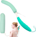 15.35" Back Bath Brush with Sponge, Back Scrubber Bath Mesh with Anti-Slip by KkaFFeHealth