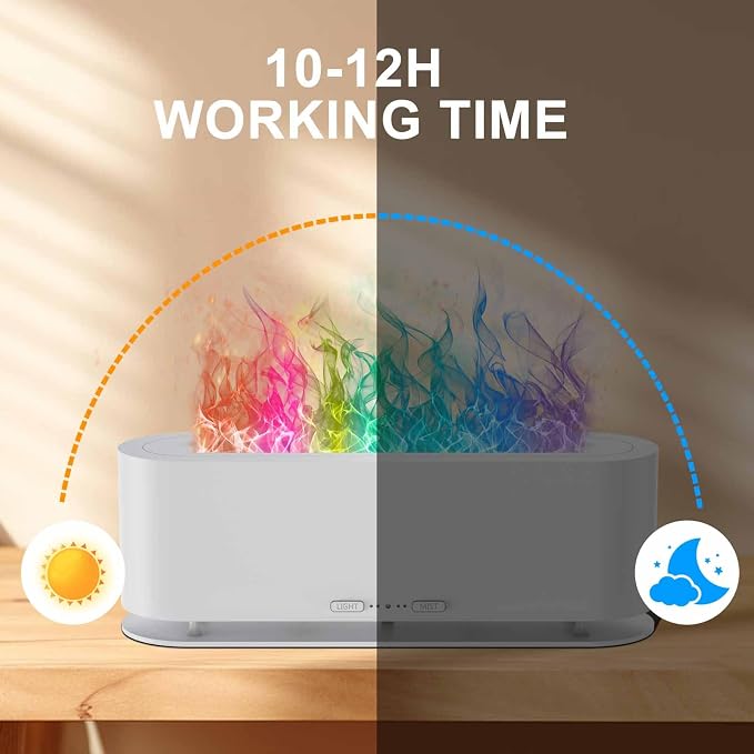 2025 Upgraded Flame Fire Diffuser Humidifier, 7 Colors Changing Oil Diffuser - Image 5