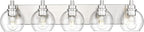 Bathroom Light Fixtures, 5 Light Brushed Nickel Vanity Light, 32 Inch Modern by Metwet