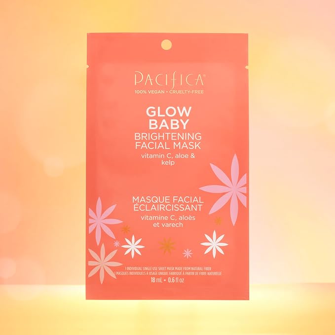Pacifica Beauty, Glow Baby Brightening Face Mask, Sheet Mask, Vitamin C - Image 5