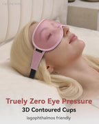 Weighted Blackout Sleep Mask for Women, 3D Contoured Zero Eye Pressure - Image 4