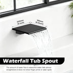 Midanya Shower System with Tub Spout, Bathtub Shower Faucet Set with Square - Image 3