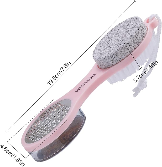 Foot File Callus Remover 5-in-1, Scrubber Brush, Stainless Steel Foot Rasp and - Image 5