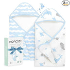 Momcozy Baby Towel with Hooded-Original Design Baby Towel Set -Soft & by Momcozy