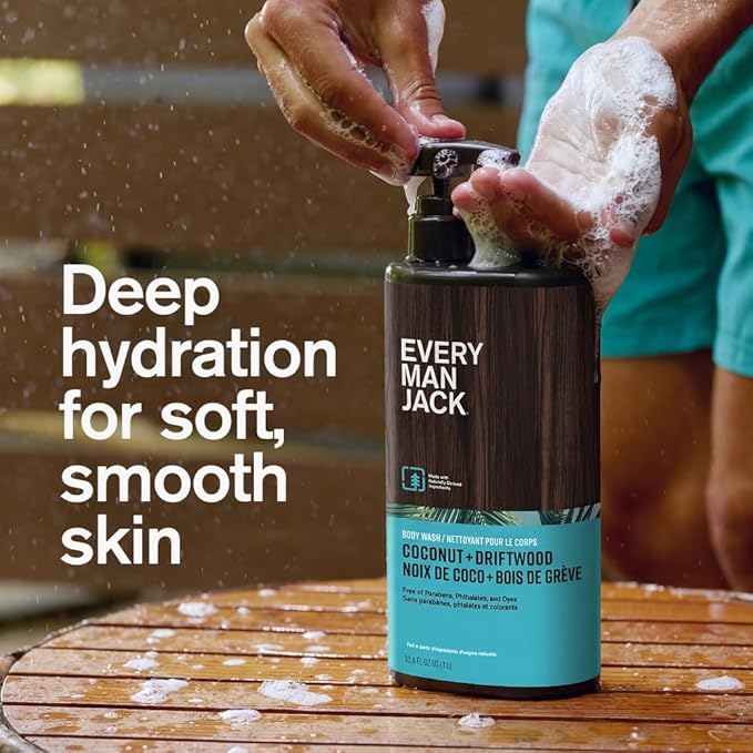 Every Man Jack Coconut + Driftwood Mens Body Wash - Image 4