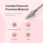 MelodySusie 4mm Long Tapered Barrel Cuticle Clean Nail Drill Bit 3/32'' - Image 6