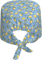 Scrub Cap for Women and Men Boho Black Leaf Pattern Adjustable Breathable - Image 8