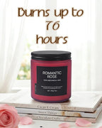 Rose Scented Candles for Home, 13oz Organic Soy Wax, 76-Hour Clean Burning - Image 3