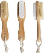 Natural Soft Bristle Foot Brush and Pumice Stone Combo - Image 3