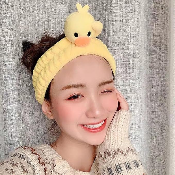 Funny Cat Headband for Women, Cute Animal Duck Frog Dinosaur Snail Kawaii Spa by IQUQIXL