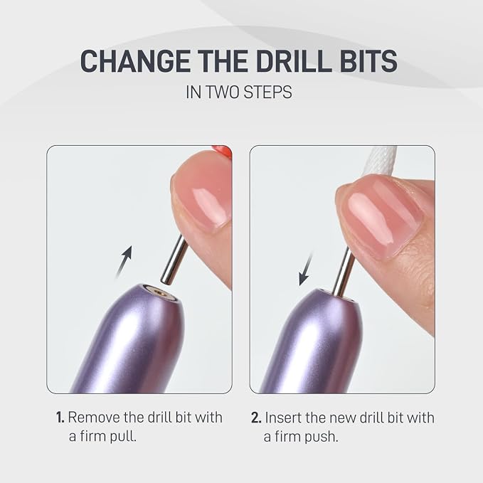 GAOY Electric Nail Drill for Acrylic and Gel, USB Electric Nail File, Portable - Image 6
