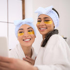 Semato 8 Pcs Blue Spa Headband Bachelorette Party Favor Set Skincare Headbands - Image 5